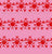 Red Snowflake Rows on Pink Image