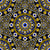 Navy and Gold Eyes on the Prize Dot Mandala Scale Tile Pattern Image