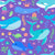 Underwater Blue Whales On Purple Image