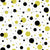 Citrine and Black polka dots- Large Scale Image