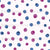 Tossed Plum Orchid Pink & Sapphire Blue Blueberries on Blush Pink – Hand-Drawn Blender Pattern - Spring & Summer Blue & Pink Blueberry Botanicals Image