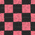 Hearts and love checkerboard in hand-drawn lineart – love leverage collection – white pink-orange black – Fun modern twist on the classic checkerboard in a valentines color palette. Spread some love and decorate your table and house with this fabric Image