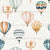 Vintage Watercolor Hot Air Balloons Image