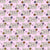 Groovy Retro Halloween Boo with Flowers and Hearts on Pink Image