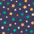 Cute Little Florals Mustard Yellow Green Cream and Dark Navy Blender Image