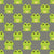 Cute Cartoon Frogs on Concrete Gray Wallpaper Image