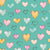 Penelope Pastel Hearts on Teal Image