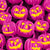 Jack-o-lanterns in hot pink. Image