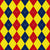Argyle Pattern, Yellow Red Navy Blue, White Stitching Image