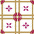 Double cross windowpane diamond flower and foulard checks – diamond casino collection – burgundy red gold white – big fabric projects, cheater quilts, eyecatcher, high contrast, dining room, kitchen, bathroom Image