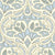 French Country Medallion Ogee Pretty Soft Blue and Cream Modern Damask Image