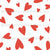 Valentines tossed hearts – hand drawn hearts coordinate - white red Image