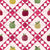 Apple Season Geometric Patchwork in Tan and Red Image