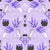 Witchcraft Magic Potions Cauldron and Crystal Ball in Pastel Lavender Image