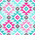 Southwest Aztec Geometric Shapes in Pink and Turquoise Blue Image