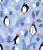 Festive winter animals penguins Christmas Pattern soft blue Image