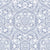 Lacy folk medallion in gray periwinkle. Image