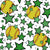 Team Spirit Softballs and Stars in Green Image