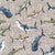 Watercolor Sharks {on Faux Tan Linen Texture} Image