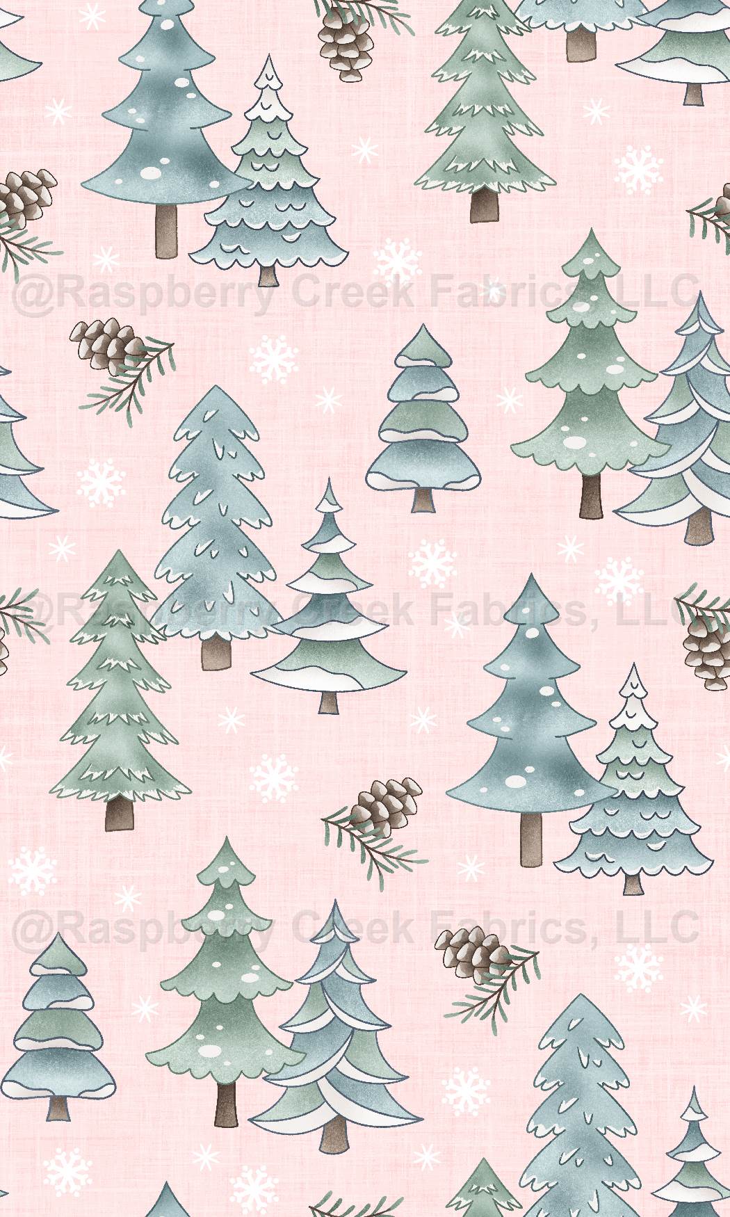 Winter Wonderland Forest Baby Pink