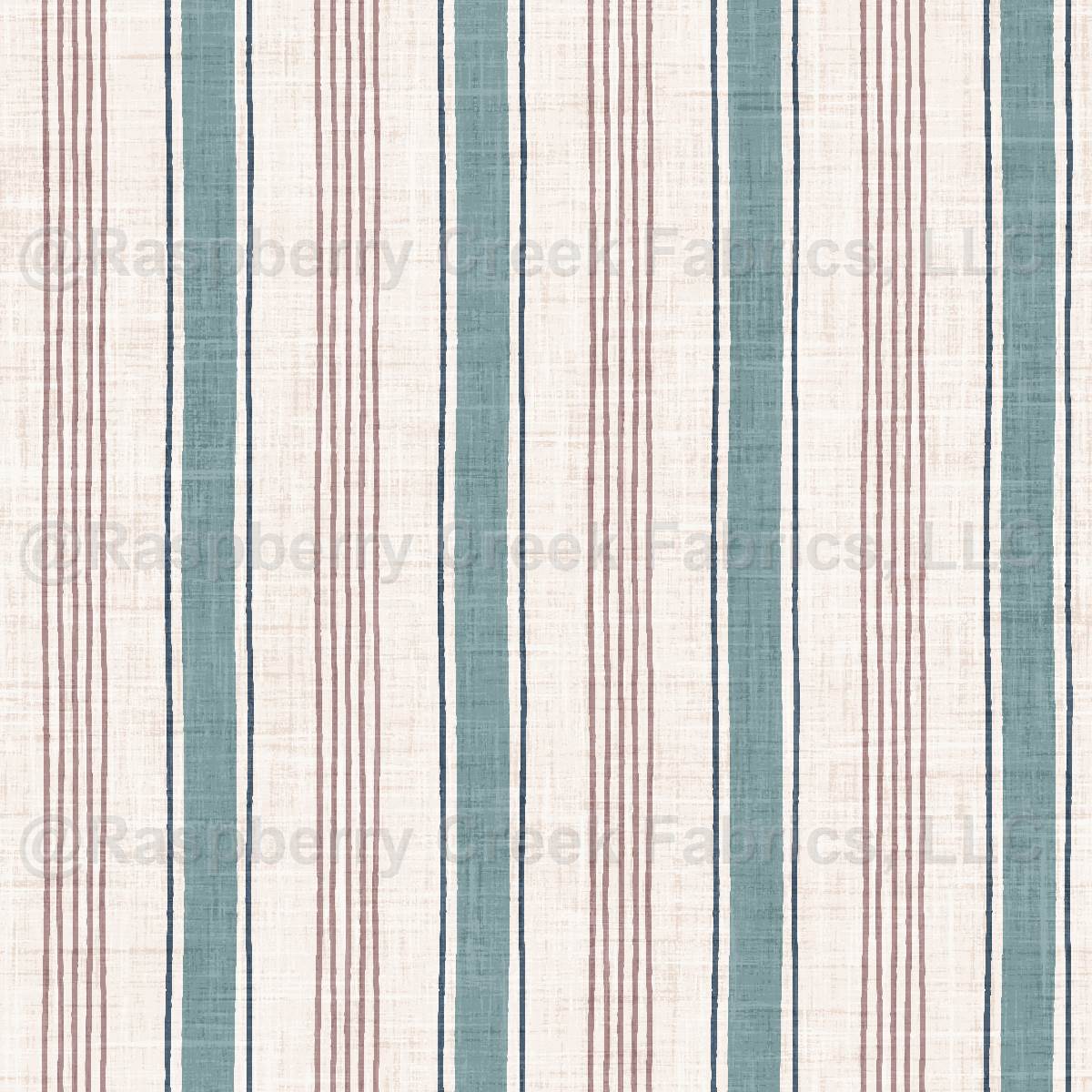 Winter Wonderland Stripe Blue and Brown