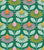 Happy retro coneflowers green mint pink orange Good mood retro flower pattern. Reworked from the flower power aera. Cozy chalky colors. Image
