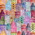 Old europe city houses. Seamless pattern of watercolor colorful european amsterdam style houses. Watercolour hand drawn Netherlands stylized facades of old buildings background. Template illustration. Image