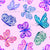 Pretty watercolor butterfly-pink Image