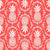 Pineapple Fruit Damask Ivory on Coral Image