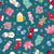 Merry Christmas Medley - a fun and colourful Christmas pattern with nutcrackers, Christmas tree, snowman, angels, stockings and snowflakes (part of the 