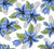 Blue Tropical Floral on White Background Wallpaper Hawaiian Flowers Tiki Image