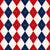 Argyle Pattern, White Red Navy Blue, White Stitching Image