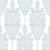 Exotic Tropical Tree Long Leaf with Round Edges in Duck Egg Blue on White Image