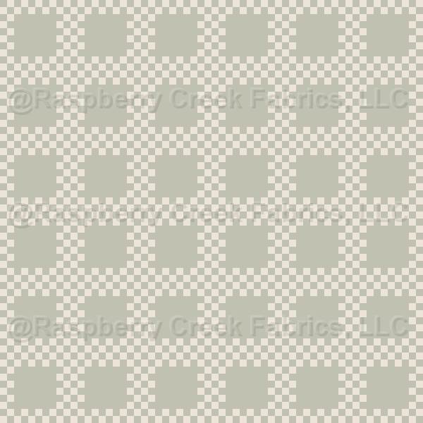 Check Weave small mini checks weave print in sage green - Raspberry Creek Fabrics