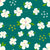 Tropical Hibiscus Floral Toss on Teal Image