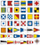 Naval Pattern, Signal Flags, Nautical Flags, White Background Image