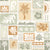 Beachy Boho Collage Coastal Grid in Muted Sage Green Brown Image
