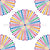 Maximalist Rainbow Sea Urchin Polka Dot Mandala Image