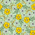 Coquette Meadow Wildflower Floral in Yellow on Mint Image