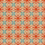 Geometric floral, Charity in orange and blue. Image