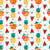 Summer Coconut Juice with Pineapples and Watermelon Slices on White Image