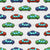 Colorful Toy Pixelated Video Game Cars on Pale Gray Wallpaper Image