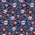 Halloween Skulls and Vines Floral Image