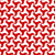 Houndstooth Pattern, Triskelion, Red and White Image