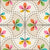 Retro Bright Rainbow Multicolored Maple Leaves and Tan Beige Scallops Wallpaper Image