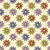 Groovy Retro Halloween Skull Daisy Flowers on Yellow Image