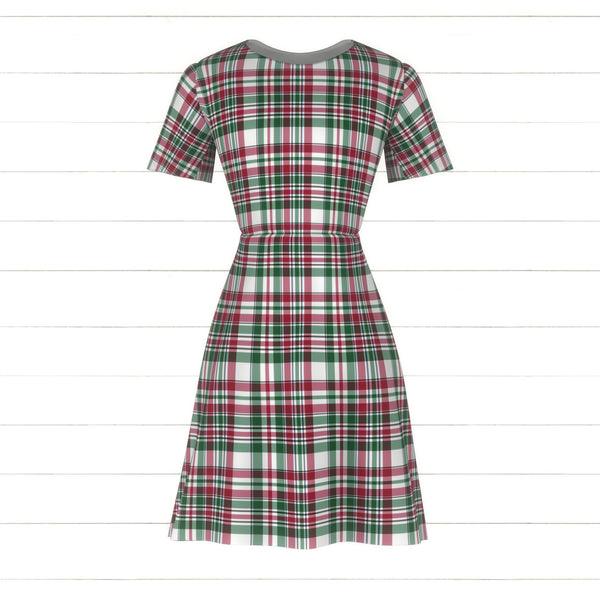 green red and white plaid dress Girls: The Savannah Red Plaid Dress, (14/16) - The Mint Julep Boutique main image 1