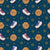 Basketball Shoes and Balls on Navy Blue Image