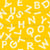 ABC back to school yellow abc with scattered letters non directional Image