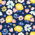 Summer Lemon Berry Floral on Dark Blue Image